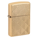 Zippo Armor Polished Brass Engraved Design Lighter