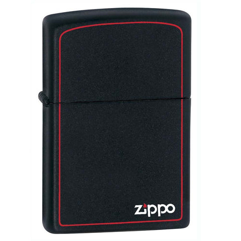 Zippo Black Matte with Border Lighter
