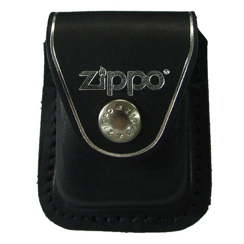 Zippo Black Leather Pouch with Clip