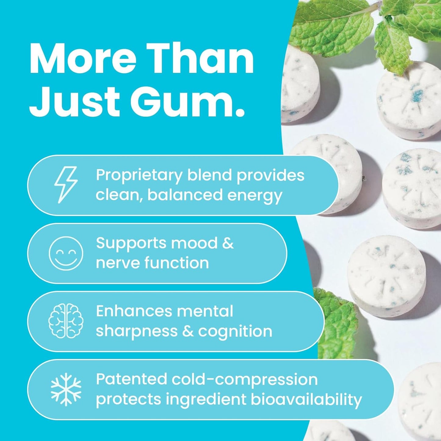 Neuro® Gum Energy & Focus™ 6 Pack (54 pcs) - Peppermint