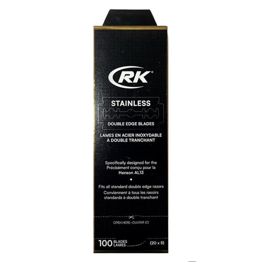 Henson Shaving RK Shaving Stainless Razor Blades (100)