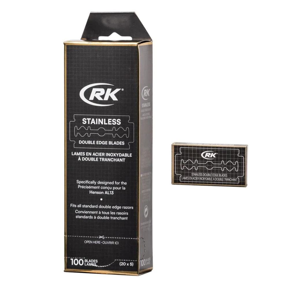 Henson Shaving RK Shaving Stainless Razor Blades (100)