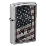 Zippo American Flag with Flame Lighter