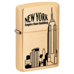 Zippo NYC Empire State Building Brushed Chrome Lighter