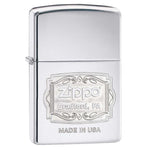 Zippo Bradford Engraved Chrome Lighter