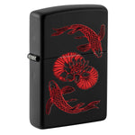 Zippo Koi Fish Black Matte Lighter