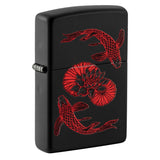 Zippo Koi Fish Black Matte Lighter