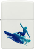 Zippo Surfing Design White Matte Lighter