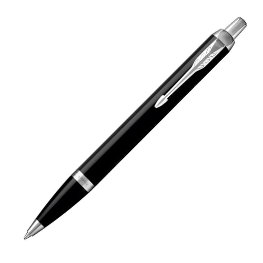 Parker IM Black Lacquer Chrome Trim Ballpoint Pen
