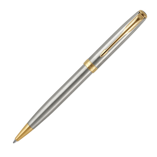 Parker Sonnet Stainless Steel Gold Trim Ballpoint Pen