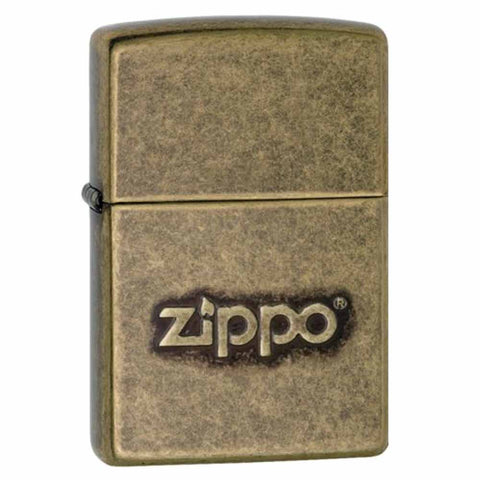 Zippo Antique Brass Stamped Lighter