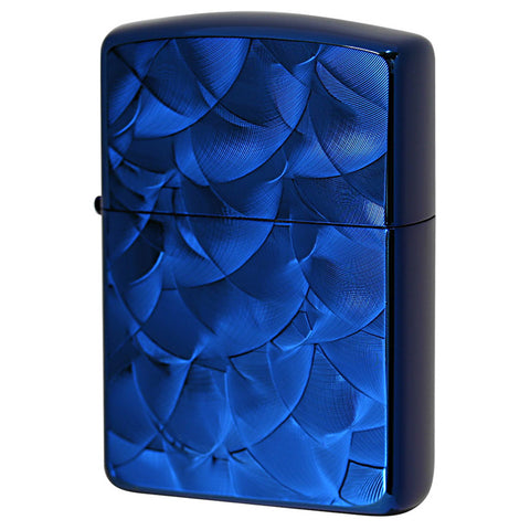 Zippo Custom Armor Blue Titanium Lighter