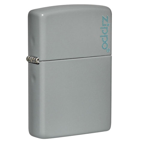 Zippo Flat Grey Logo Lighter