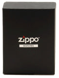 Zippo White Black Leather Strap Watch